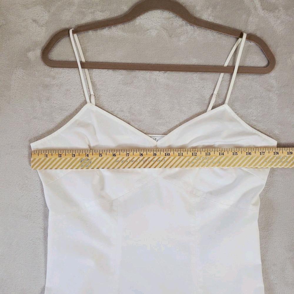 Derek Lam 10 Crosby White Cotton Mini Flare Hem Dress Sz 10 Sleeveless - Picture 5 of 12